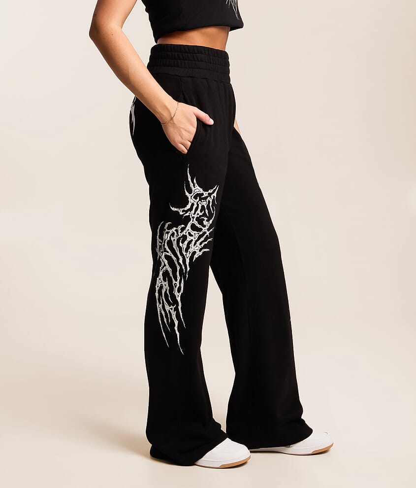 Liquid Signify Rhinestone Wide Leg Sweatpant