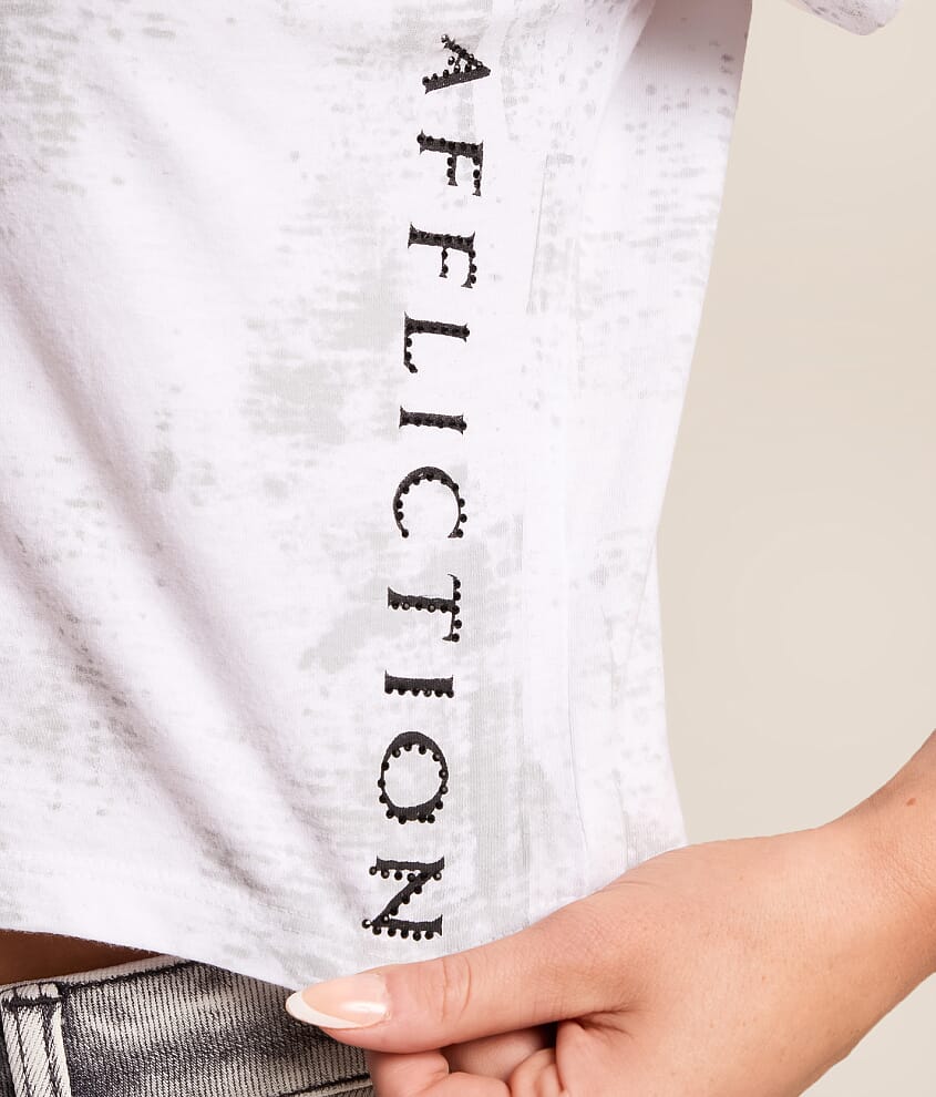 Romanesque Lace-Up Cropped T-Shirt