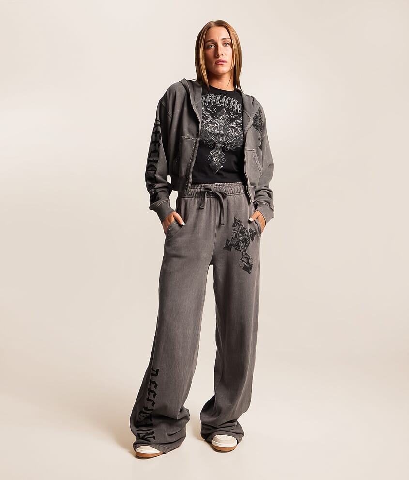 Stone Grail Studded Wide Leg Sweatpant
