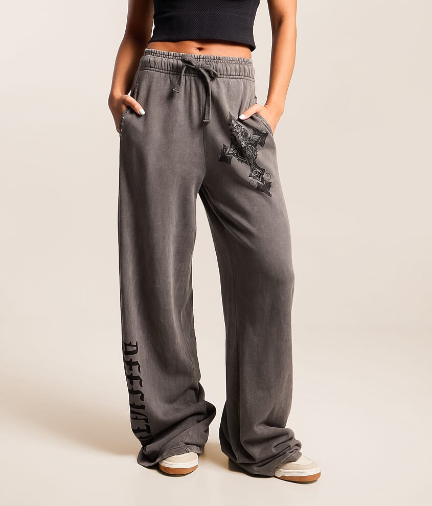 Stone Grail Studded Wide Leg Sweatpant - thumbnail 2