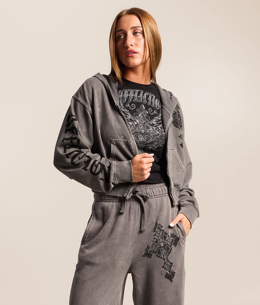 Stone Grail Cropped Hoodie