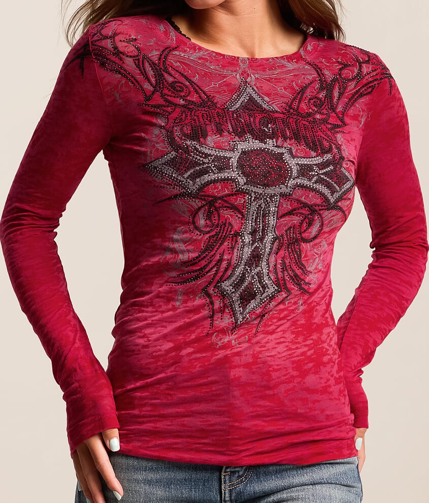 Aria Cross Burnout T-Shirt