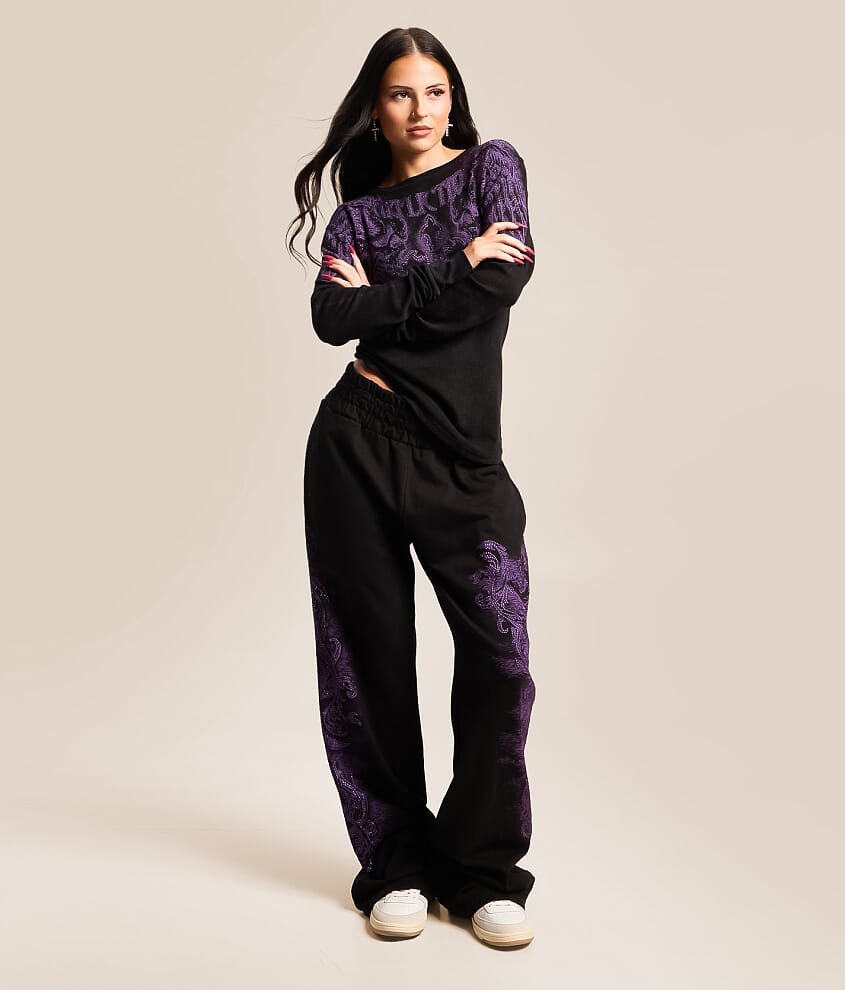 Winged Up Wide Leg Sweatpant