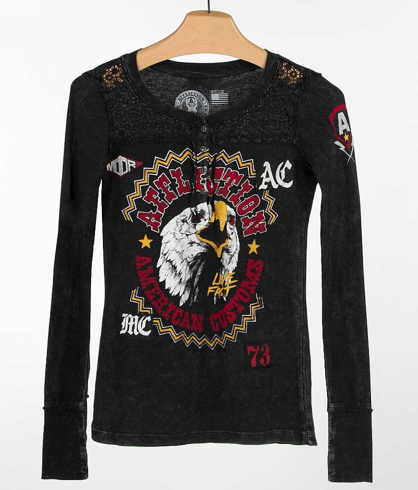 Affliction American Customs Wild Thermal Top front view