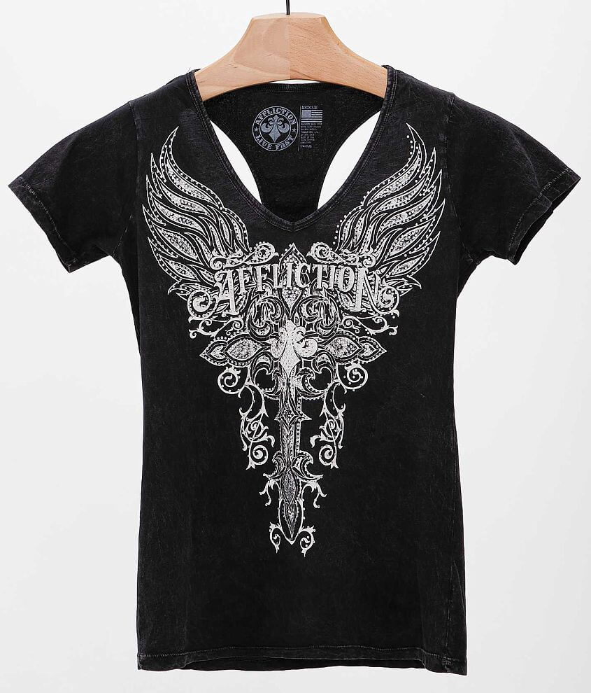 Affliction Angelica V-Neck T-Shirt front view