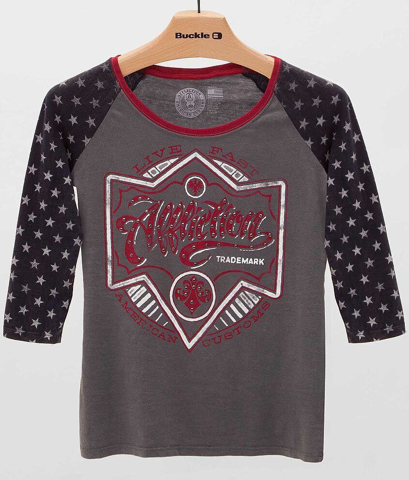 Affliction American Customs Genuine Draft T-Shirt front view