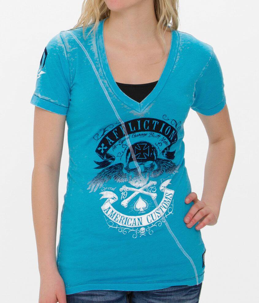 Affliction American Customs Speed Run T-Shirt front view