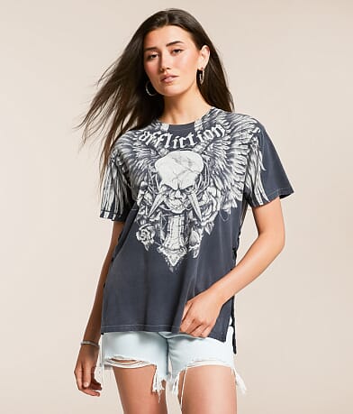 Affliction Crossed Over T-Shirt front view
