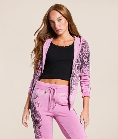 Affliction Forgotten Burnout Hoodie front view