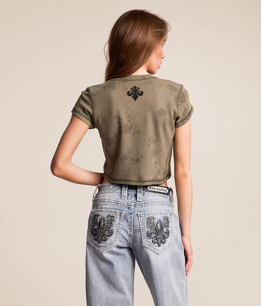 Brielle Cropped Thermal Henley