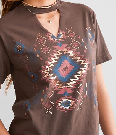 Sterling &amp; Stitch Aztec Print T-Shirt MISC_DETAIL_1