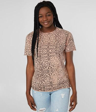 Modish Rebel Washed Leopard T-Shirt FULL_RIGHT_SIDE