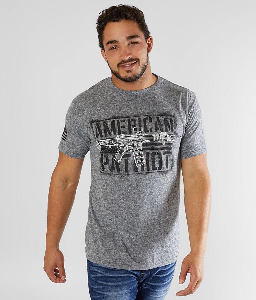 Howitzer Patriot American T-Shirt - Men's T-Shirts in Vintage Grey Snow ...
