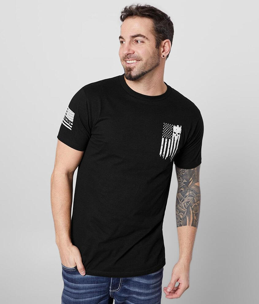 Howitzer Patriot Torn T-Shirt - Men's T-Shirts in Black | Buckle