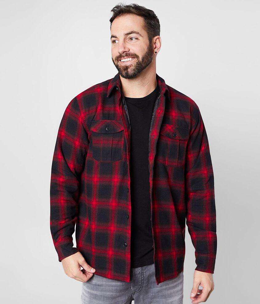 Howitzer Invasion Plaid Shacket - Men's Coats/Jackets in Red Black | Buckle