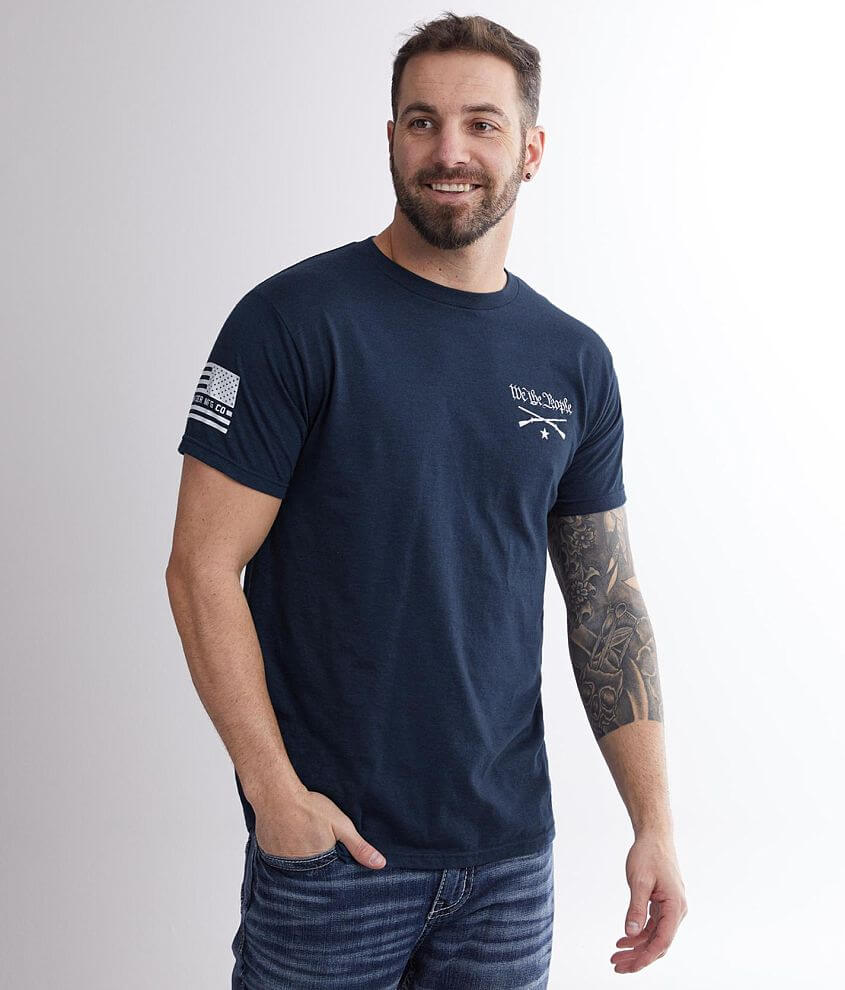 Howitzer Pledge Flag T-Shirt - Men's T-Shirts in Denim Black Heather ...