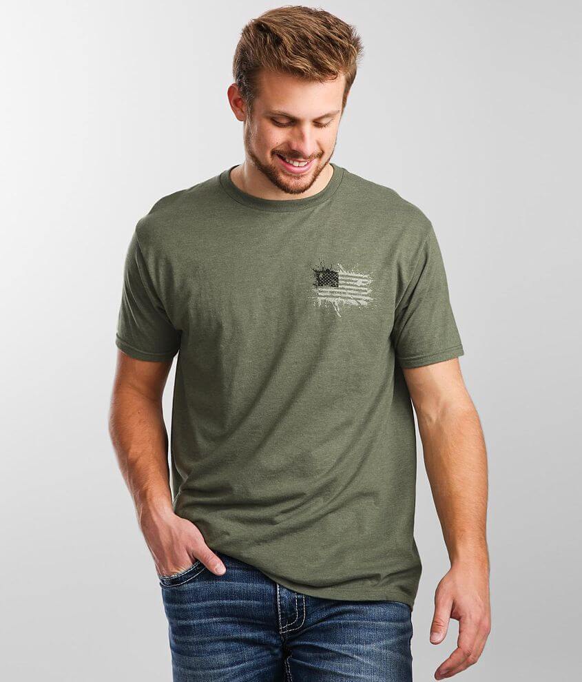 Howitzer Support & Defend T-Shirt - Men's T-Shirts in Olive Heather ...