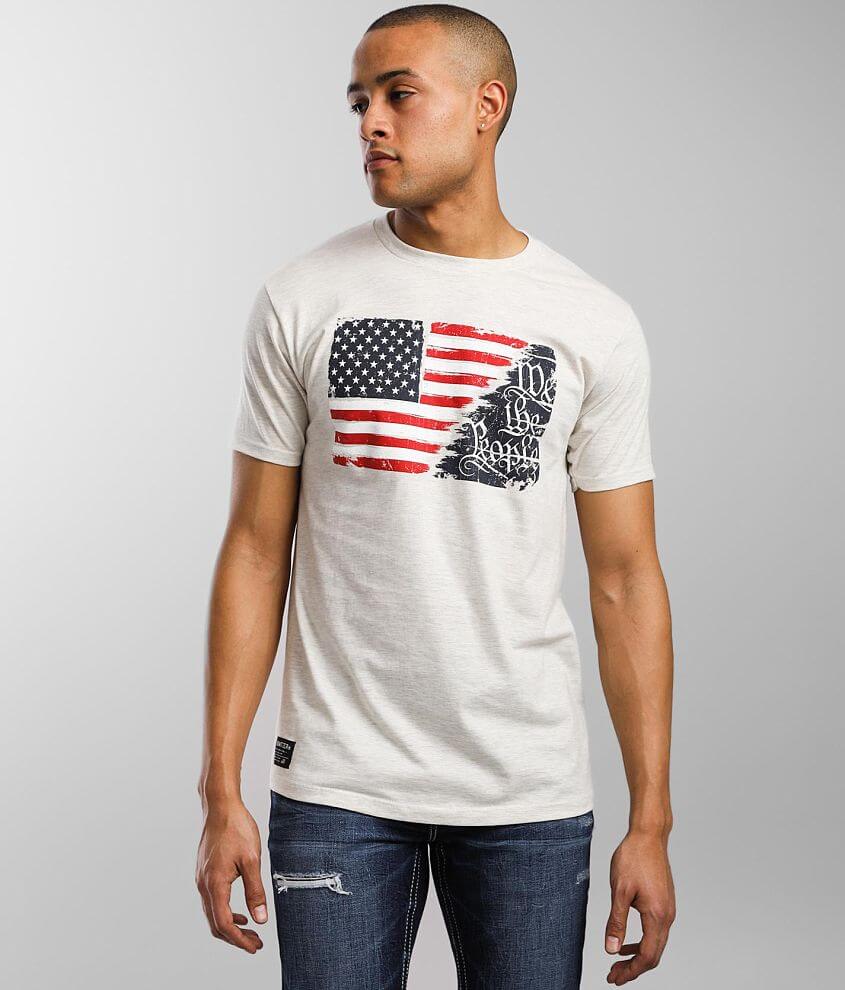 Howitzer People Flag T-Shirt - Men's T-Shirts in Oatmeal | Buckle