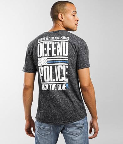 Howitzer Defend Police T-Shirt BACK