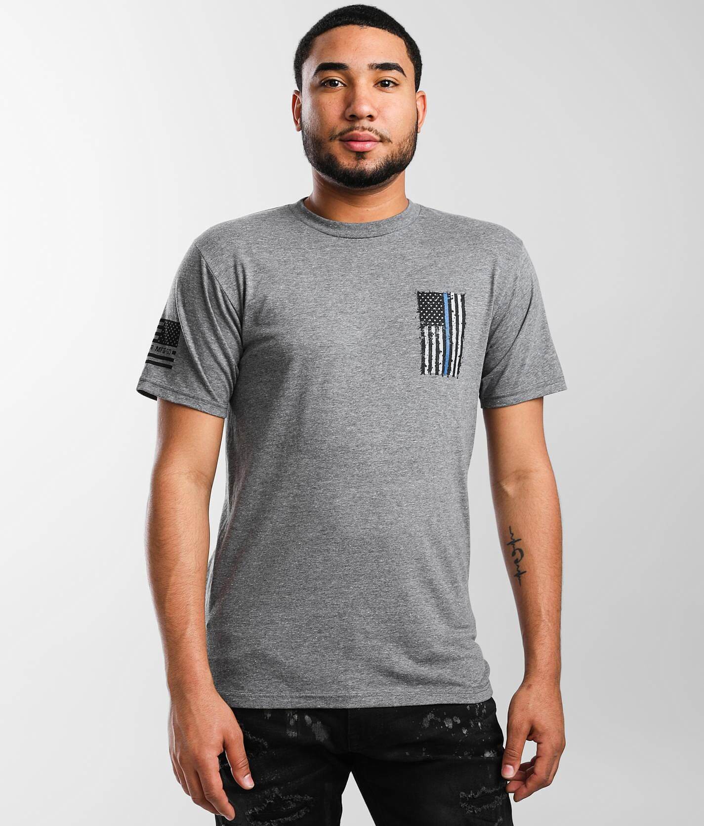 under armour blue line shirt