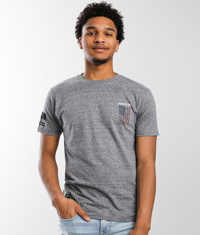 Howitzer Tread Bold T-Shirt - Men's T-Shirts in Vintage Grey Snow | Buckle