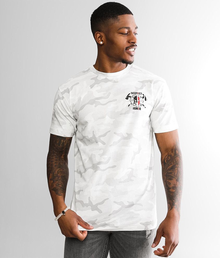 Howitzer Respect Fire T-Shirt - Men's T-Shirts in White Camo | Buckle