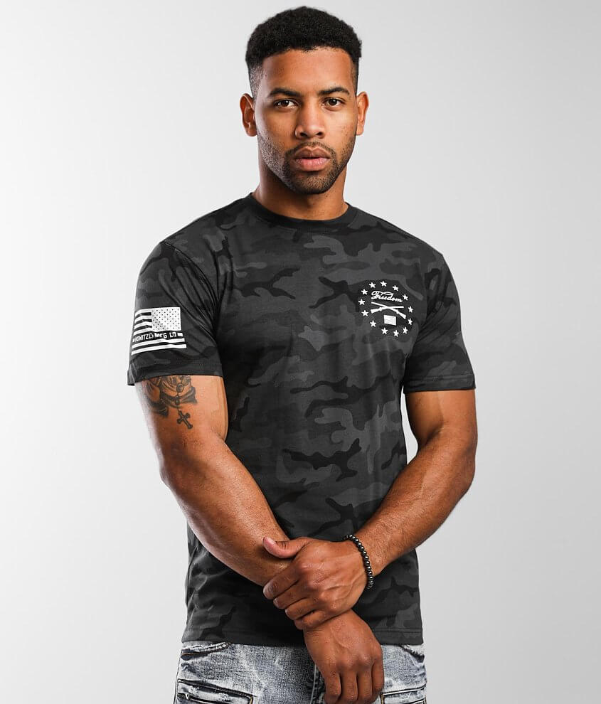 Howitzer Freedom Lasts T-Shirt - Men's T-Shirts in Black Camo | Buckle