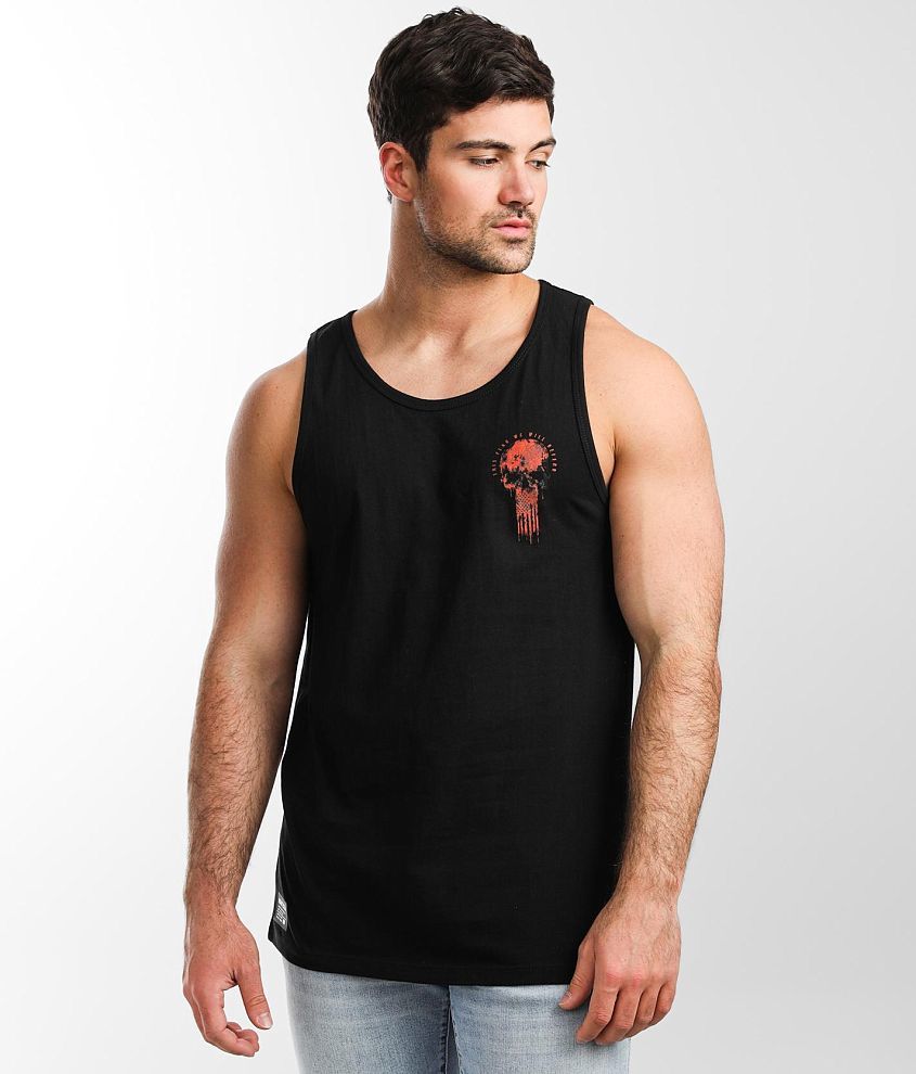 Howitzer Flag Skull Tank Top front view