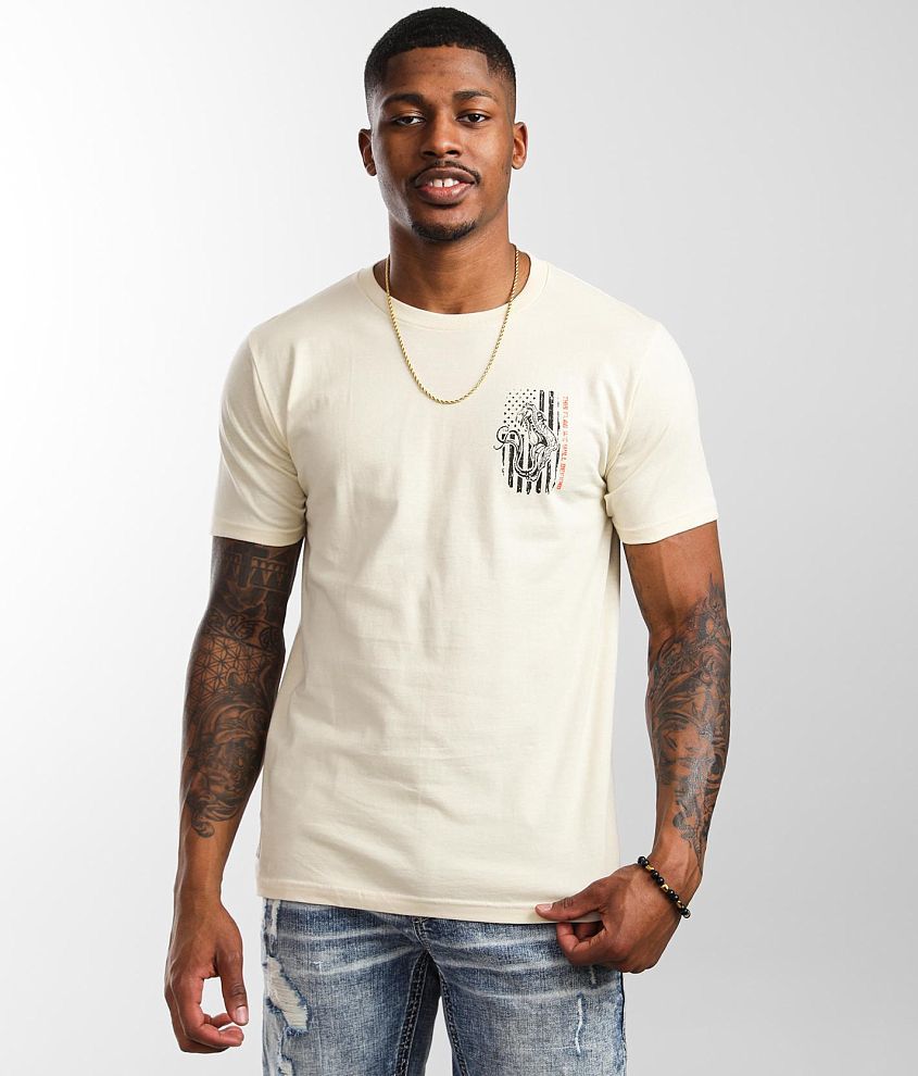 Howitzer Defend Flag T-Shirt - Men's T-Shirts in Cream | Buckle