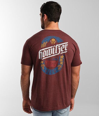 Howitzer Badge T-Shirt - Men's Graphic T-Shirts in Burgundy Heather ...