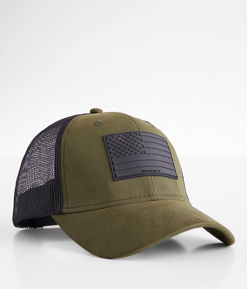 Howitzer American Proud Trucker Hat - Men's Hats in Military Green