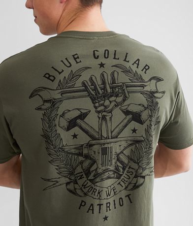 Howitzer Blue Collar Unite T-Shirt back view