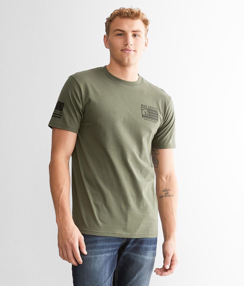 Howitzer Horses Rider T-Shirt - Men's T-Shirts in Surplus Green | Buckle