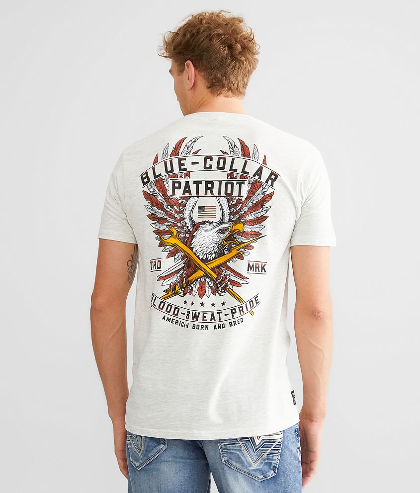 Patriotic Eagle Men's T-Shirt | Royal Blue | Medium | Headline Shirts