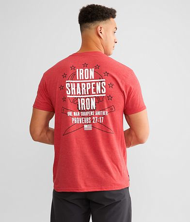 Howitzer Iron Sharpens Iron T-Shirt BACK