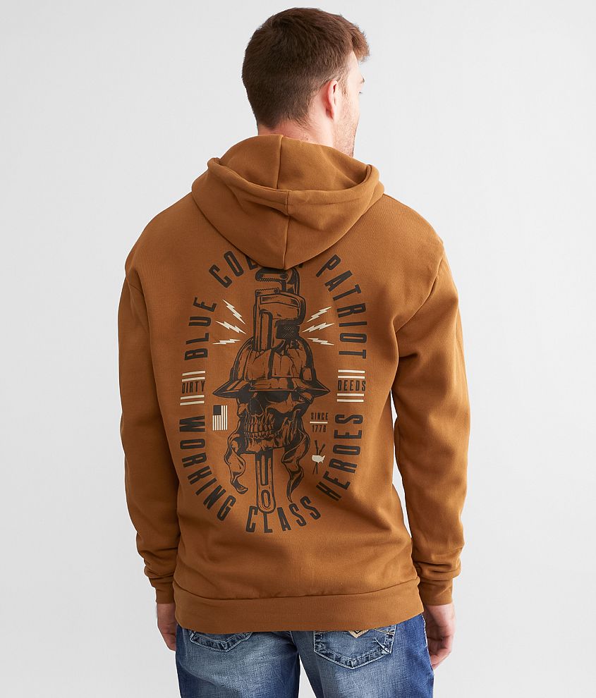 Howitzer Blue Collar Dirty Deeds Hooded Sweatshirt Men s