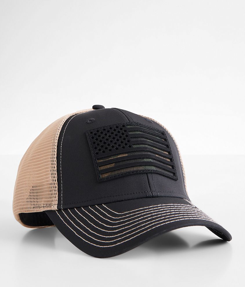 Howitzer Camo Flag Trucker Hat front view