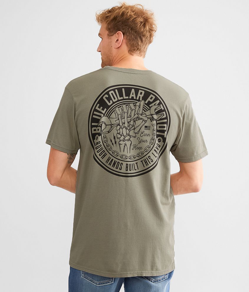 Howitzer Blue Collar Rough Hands T-Shirt front view