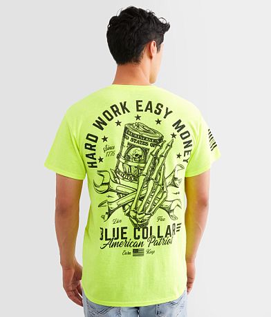 Howitzer Blue Collar Hard Work T-Shirt BACK