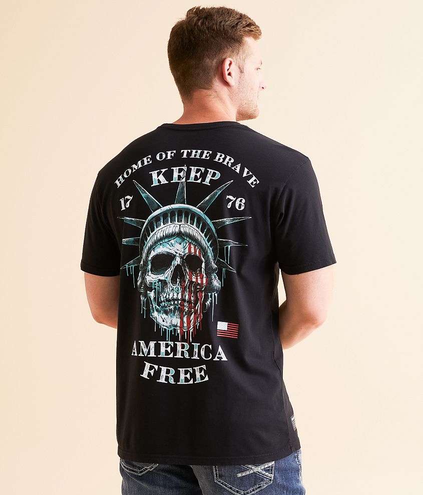 Howitzer Liberty Skull T-Shirt front view