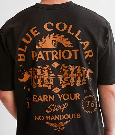 Howitzer Blue Collar Knuckles T-Shirt BACK