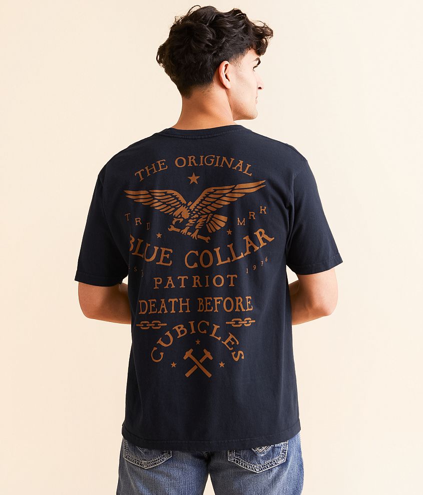 Howitzer Blue Collar Death Before T-Shirt front view