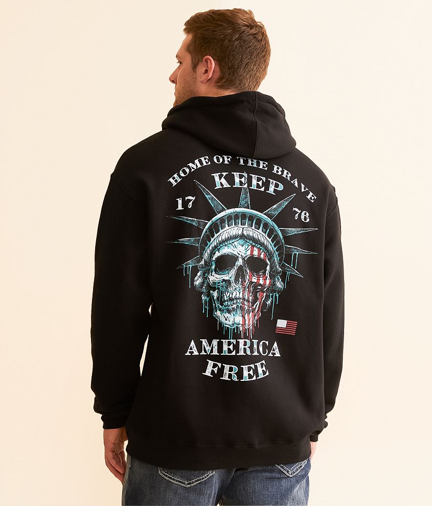 Howitzer Liberty Skull Hooded Sweatshirt front view