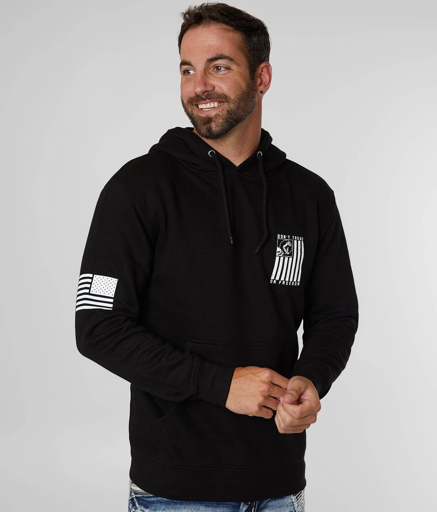 Don't Tread On Me Hooded Sweatshirt – 9 Color Options, Cozy & Bold Graphic Design