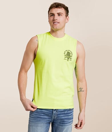 Howitzer Blue Collar Hard Work Muscle Tank Top front view