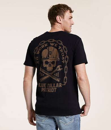 Howitzer Blue Collar Double Crossed T-Shirt front view