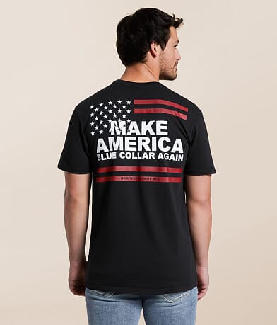 Howitzer Blue Collar Great Again T-Shirt front view