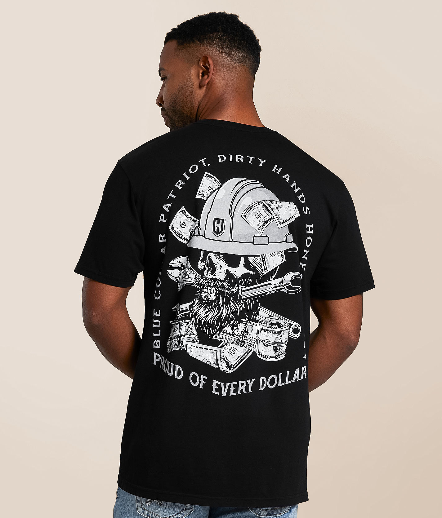 Howitzer Blue Collar Hard Dollars T-Shirt - Men's Graphic T-Shirts