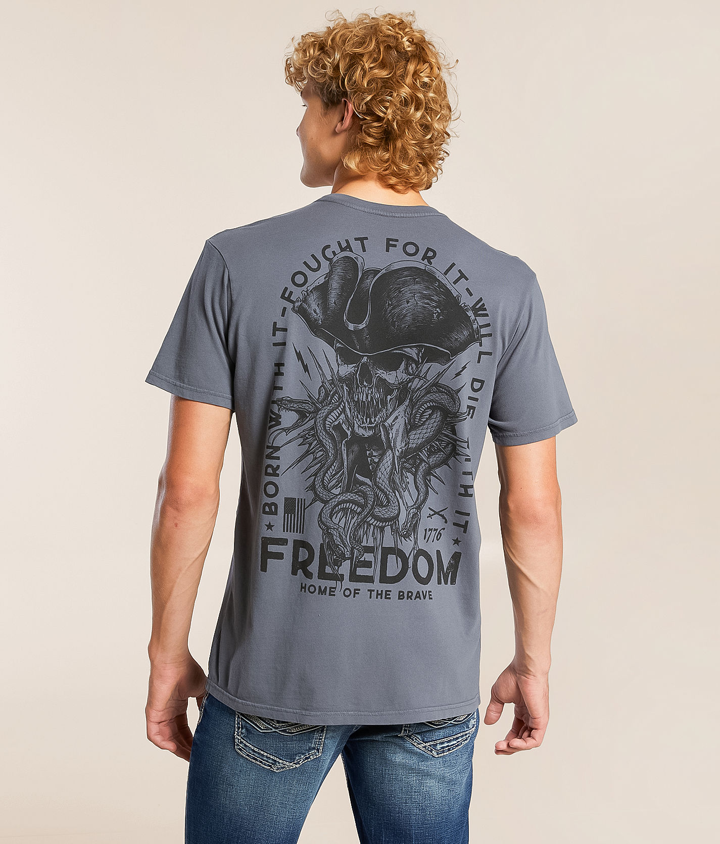 Howitzer Freedom Over Military Men's Graphic Tee Soft Cotton