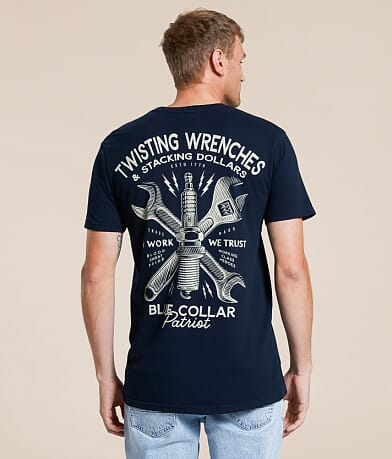 Howitzer Blue Collar Sparked T-Shirt front view